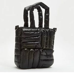 Think Royln Small Criss-Cross Quilted Tote “Le Marche” Shiiny Black